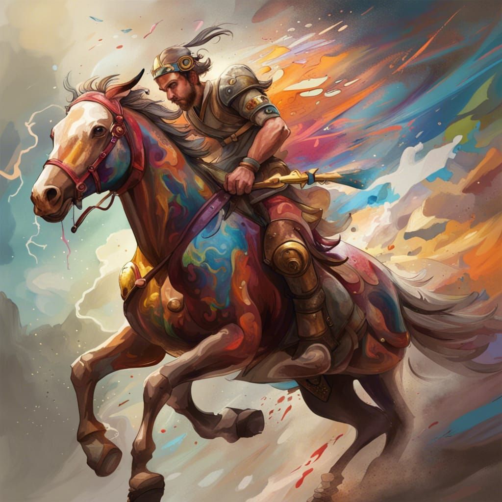 Centaurs Unite at the Centaurian Olympics: Graffiti Art