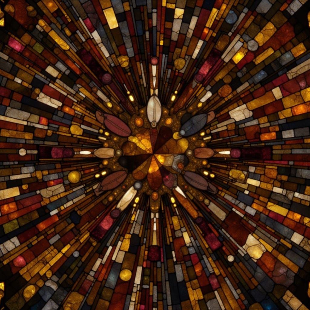 Abstract Geometric Curves in Metallic Style