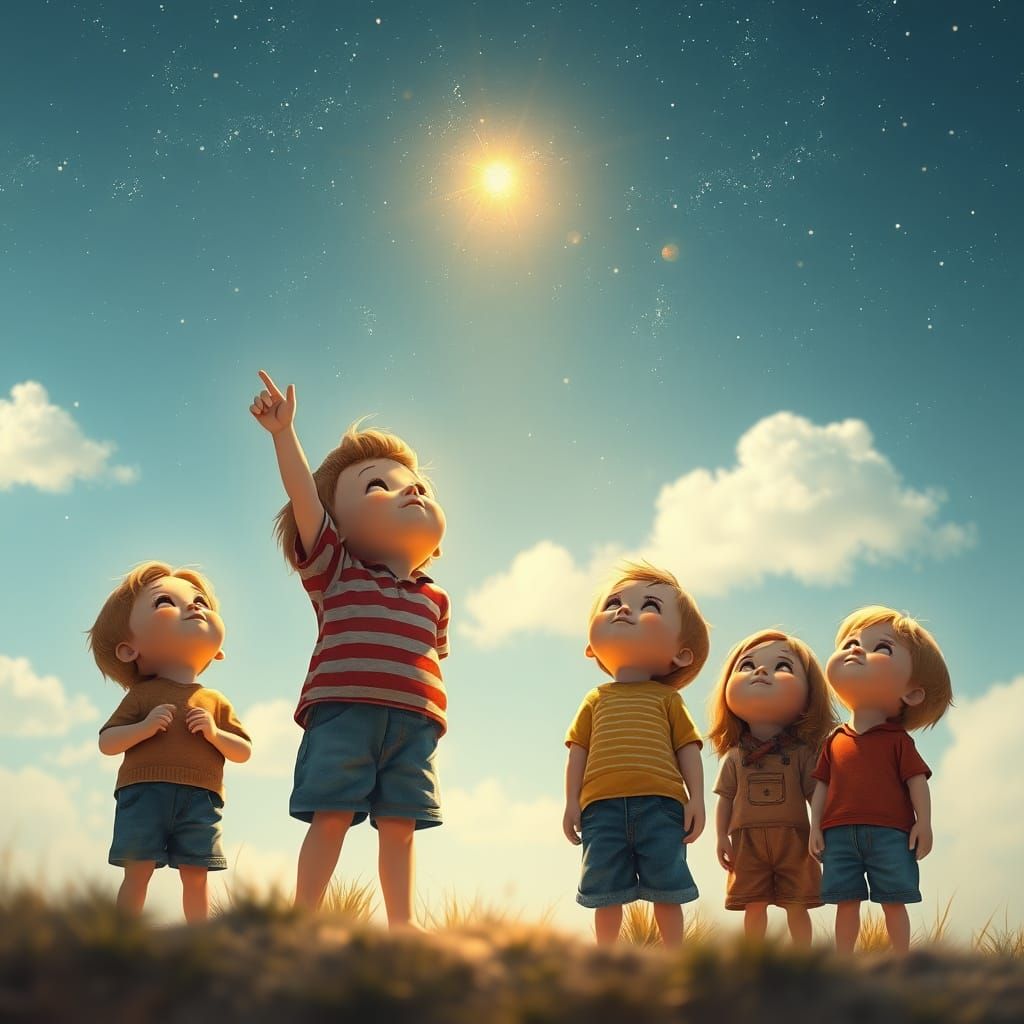 Little People Gaze Upwards in High Resolution