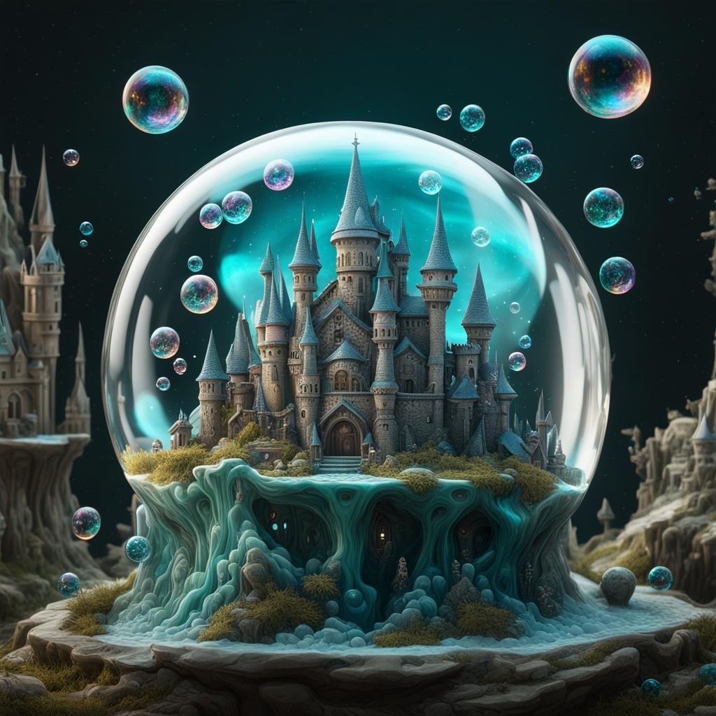 Surreal Microcosmic Kingdom in Soap Bubbles