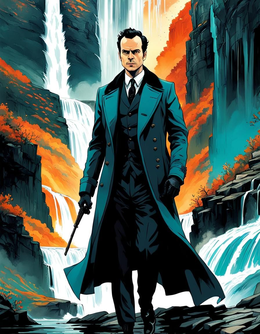 Professor Moriarty Portrait at Reichenbach Falls