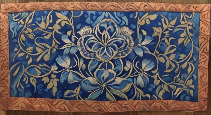 Indonesian Madurese Batik Art in Traditional Style