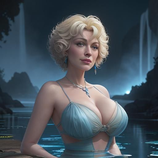 Luminous Woman: A Maxfield Parrish Inspired Portrait