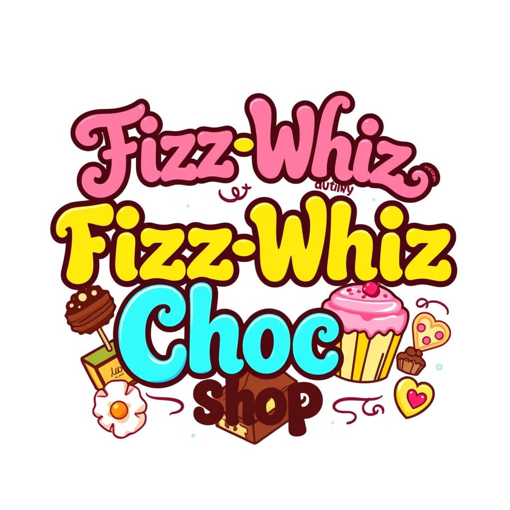 Whimsical Logo for Fizz-Whiz Choc Shop