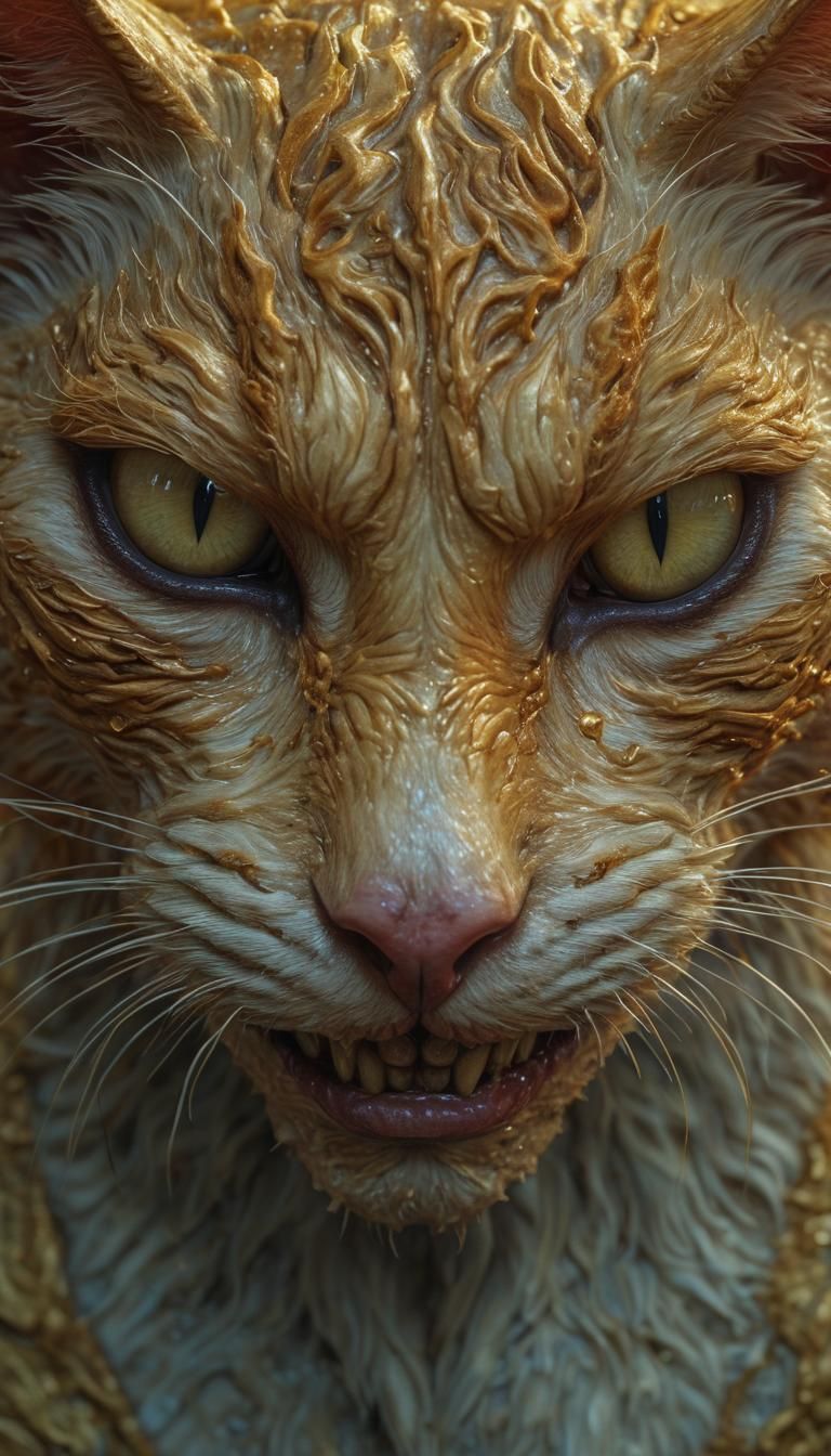 Cinematic Feline Demons in Vile, Frosty Skin