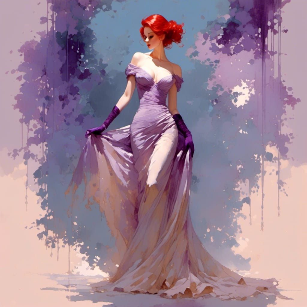 Jessica Rabbit in Luminous Dreamlike Painting