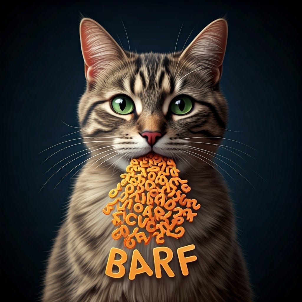Cat Vomiting Alphabet Pasta: A Humorous Scene