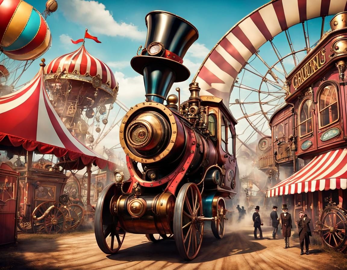 Steampunk Candyland Circus in Victorian Style