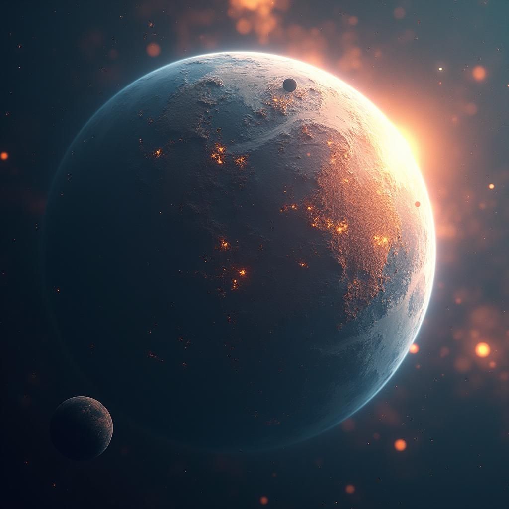 Planet New Genesis in Space: Digital Concept Art