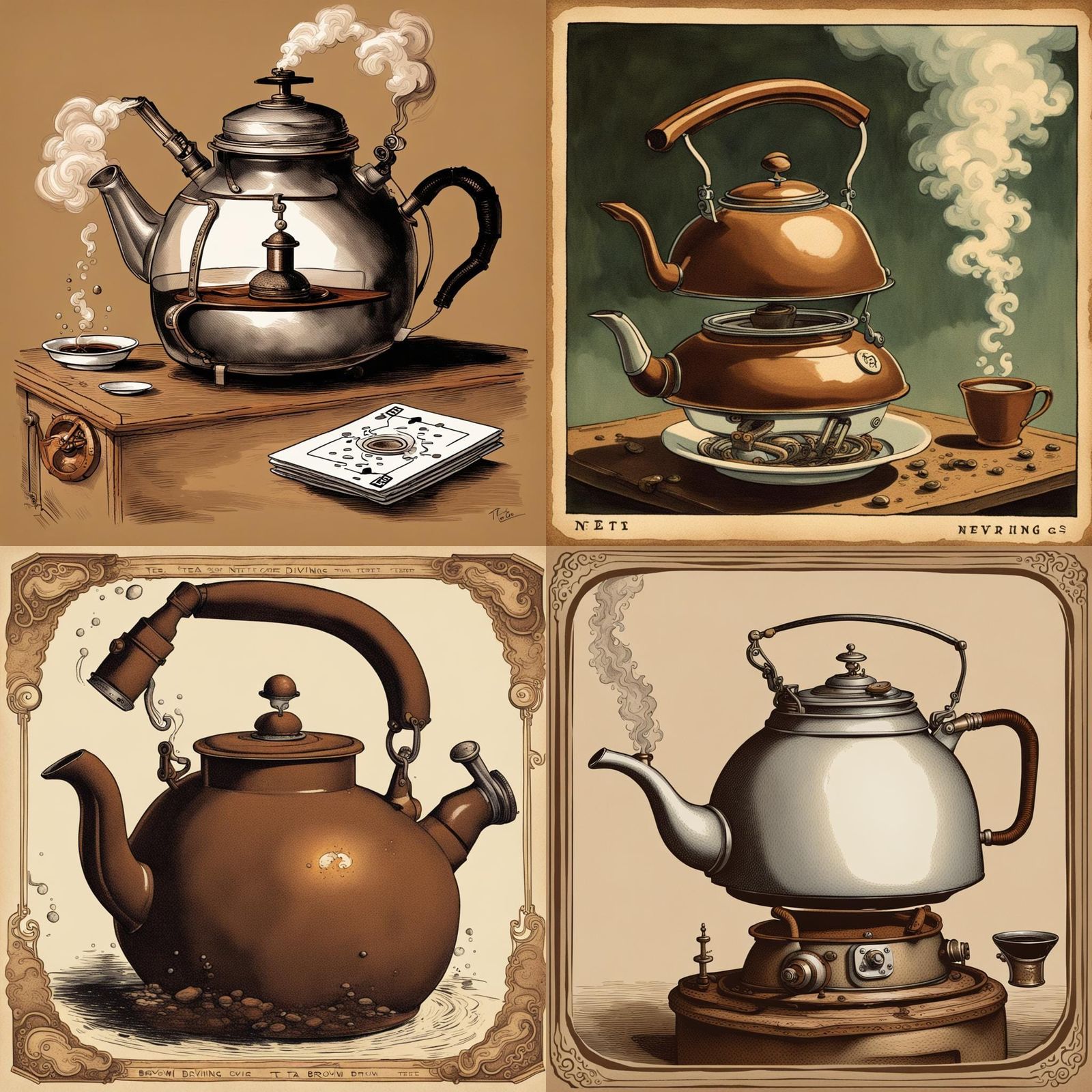 Esoteric Diving Cards and Steaming Kettle From the Future