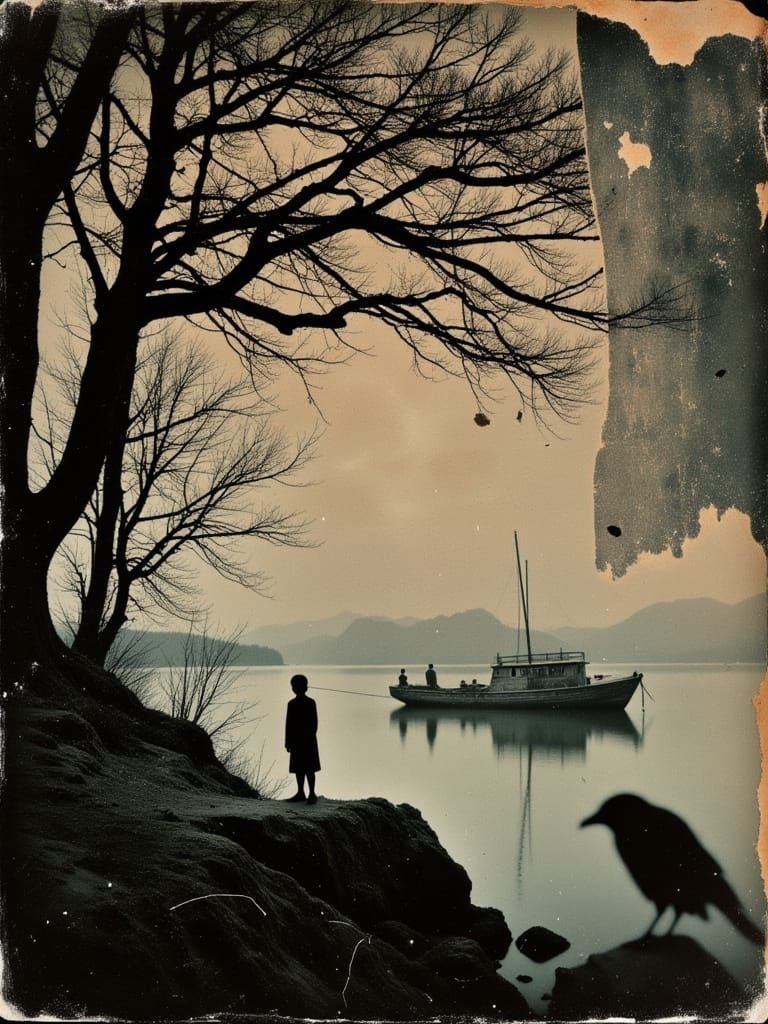 Boy Disappearing Into See-Through Background