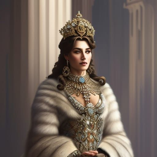 Duchess Elsa Portrait in Art Nouveau Style