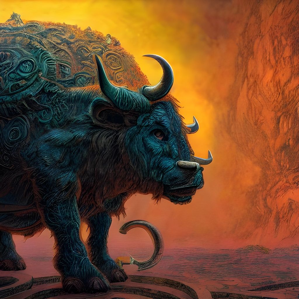 Minotaur in Labyrinth: Hyperdetailed Comic Art
