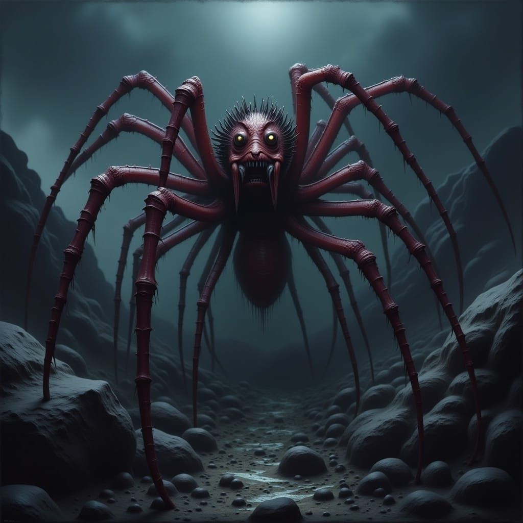 Nightmare Creature with Tentacles Reaching