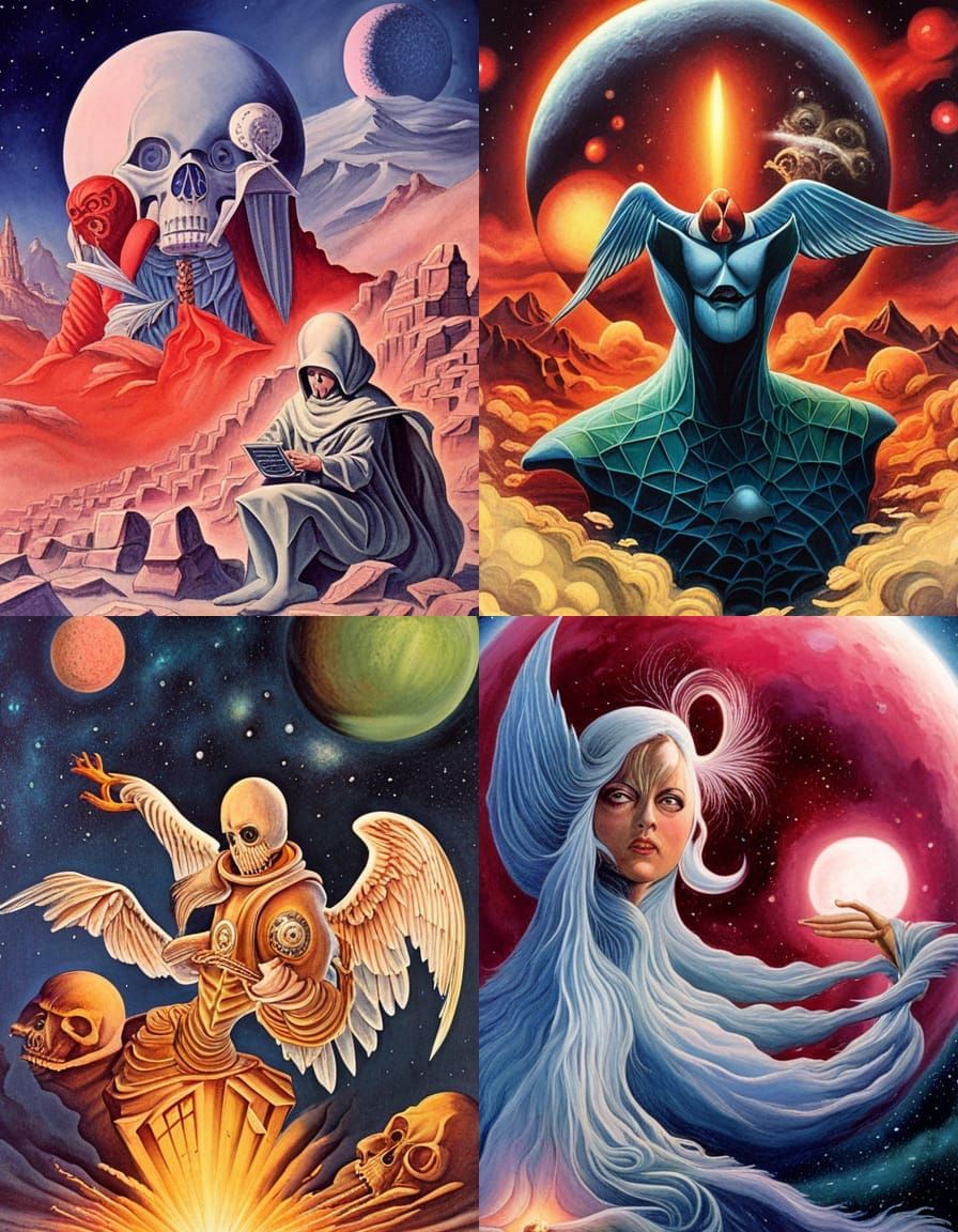 Retro Sci-Fi Illustration in Pulp Style