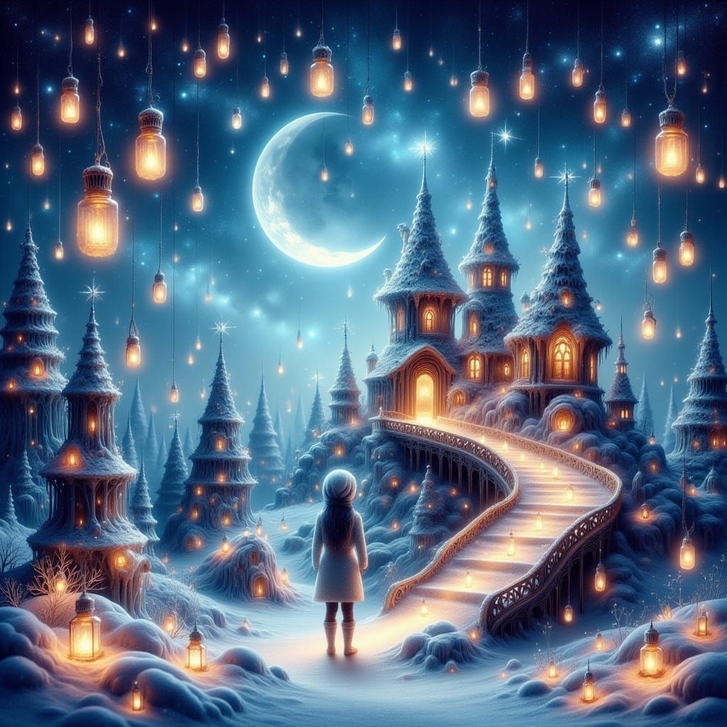 Winter Wonderland Fairy Kingdom in Ethereal Soft Colors