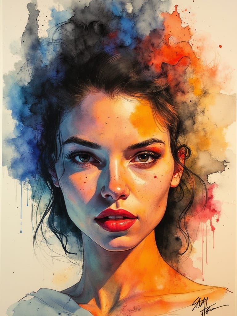 <lora:Navitas:1.0> portrait in an emotive and emotional style