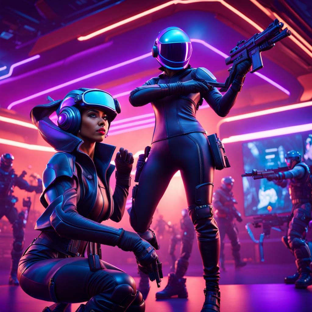 Futuristic Granny in Fortnite Style Battle