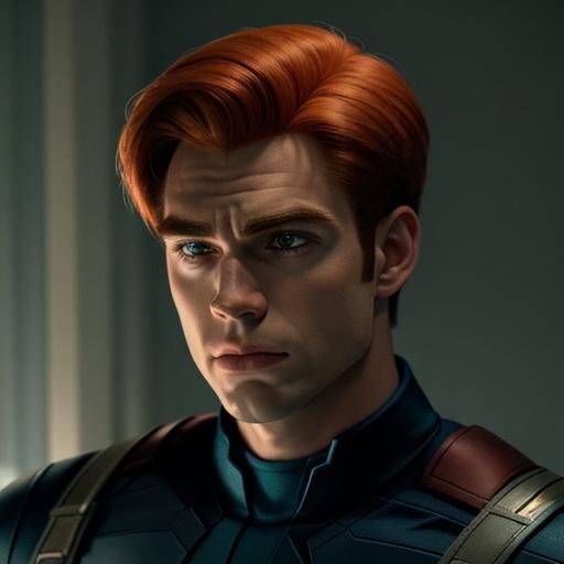 Archie Andrews as Captain America: Cinematic Film Still