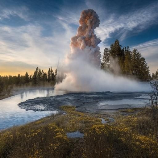 Old Faithful Geyser Eruption: A Fantasy Concept