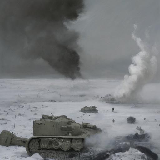 Tanks in Snow: An Expressionist Vision of Life and Death