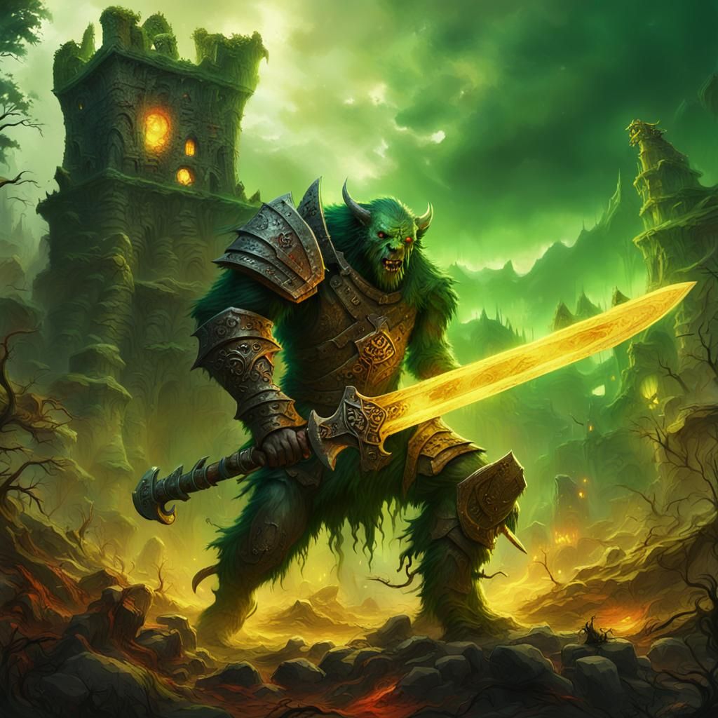 Fierce Bugbear Rogue Battles Skeletal Warriors in Ancient To...