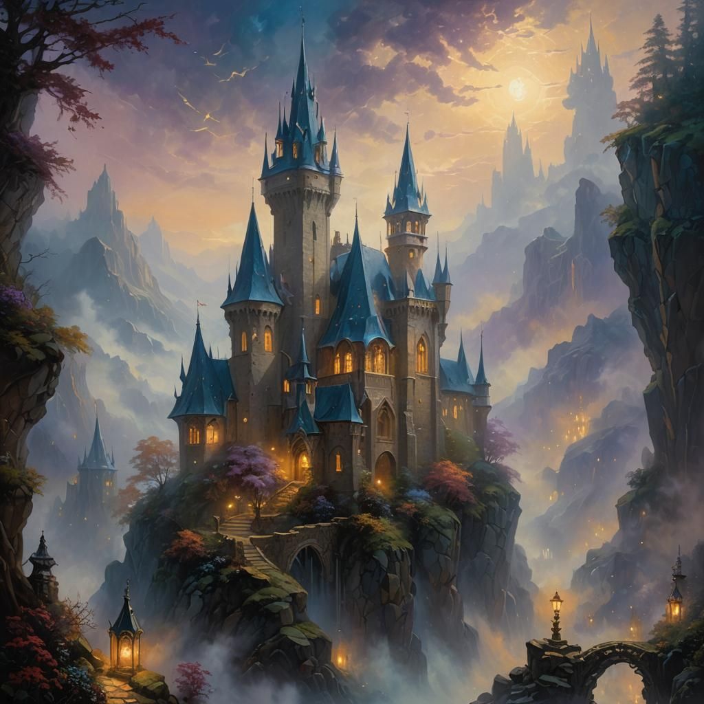 Hand painted gothic style canvas 10th century