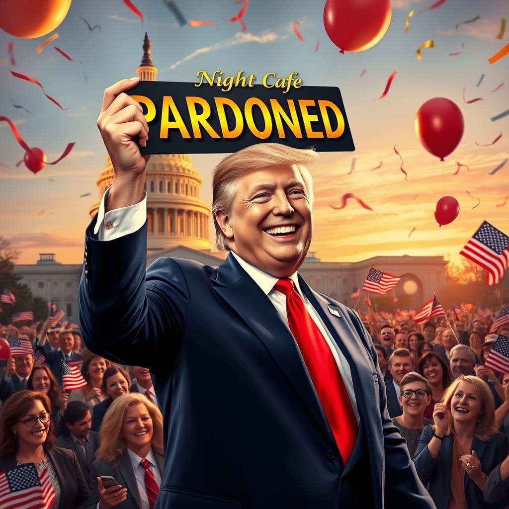 President Donald Trump randomly giving out pardons