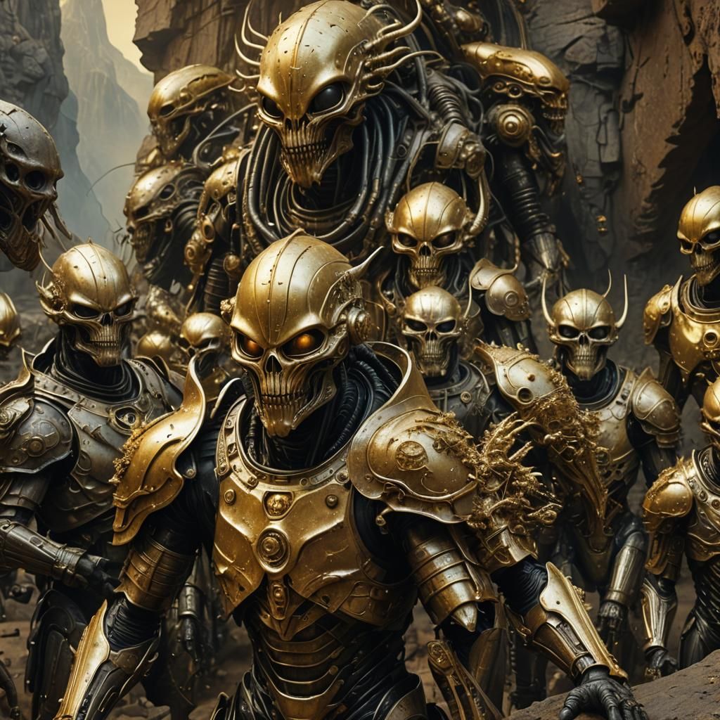 Armored Alien Invasion: Surreal Digital Matte Painting