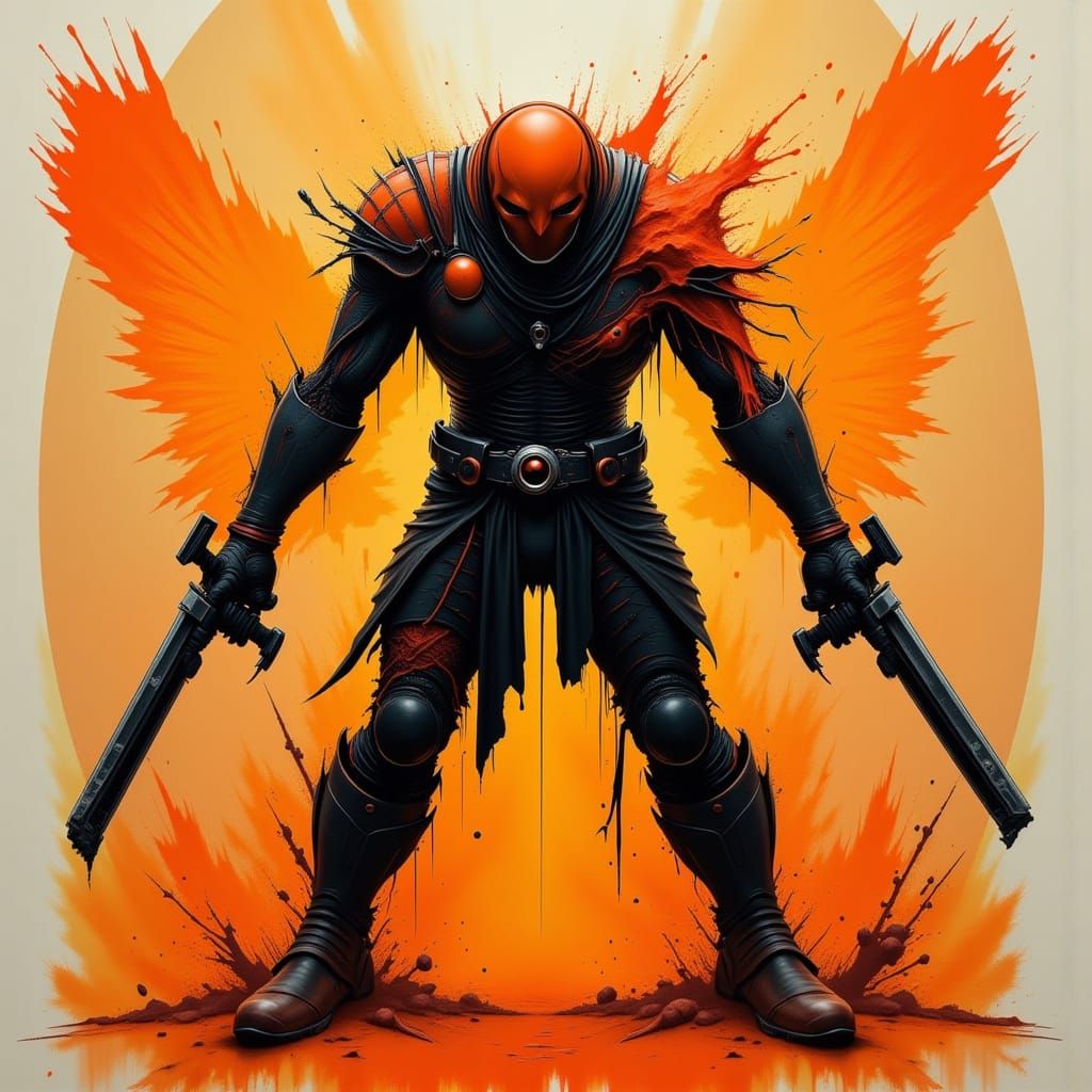 Orange Avenger Comic Hero