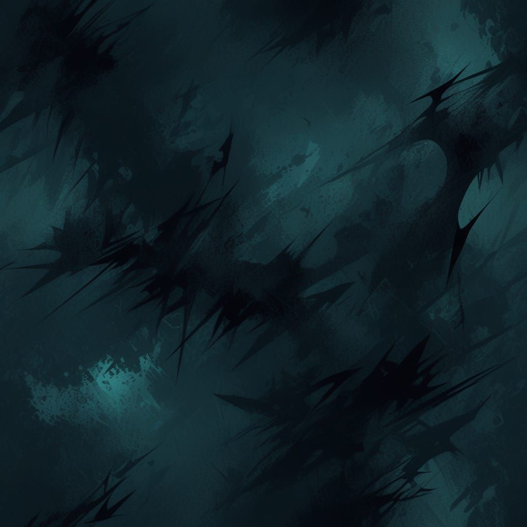 Darkened Futuristic Landscape in Abstract Expression