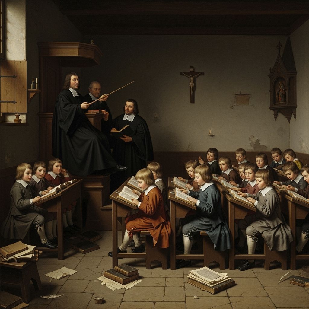 17th Century Classroom Scene in Baroque Style