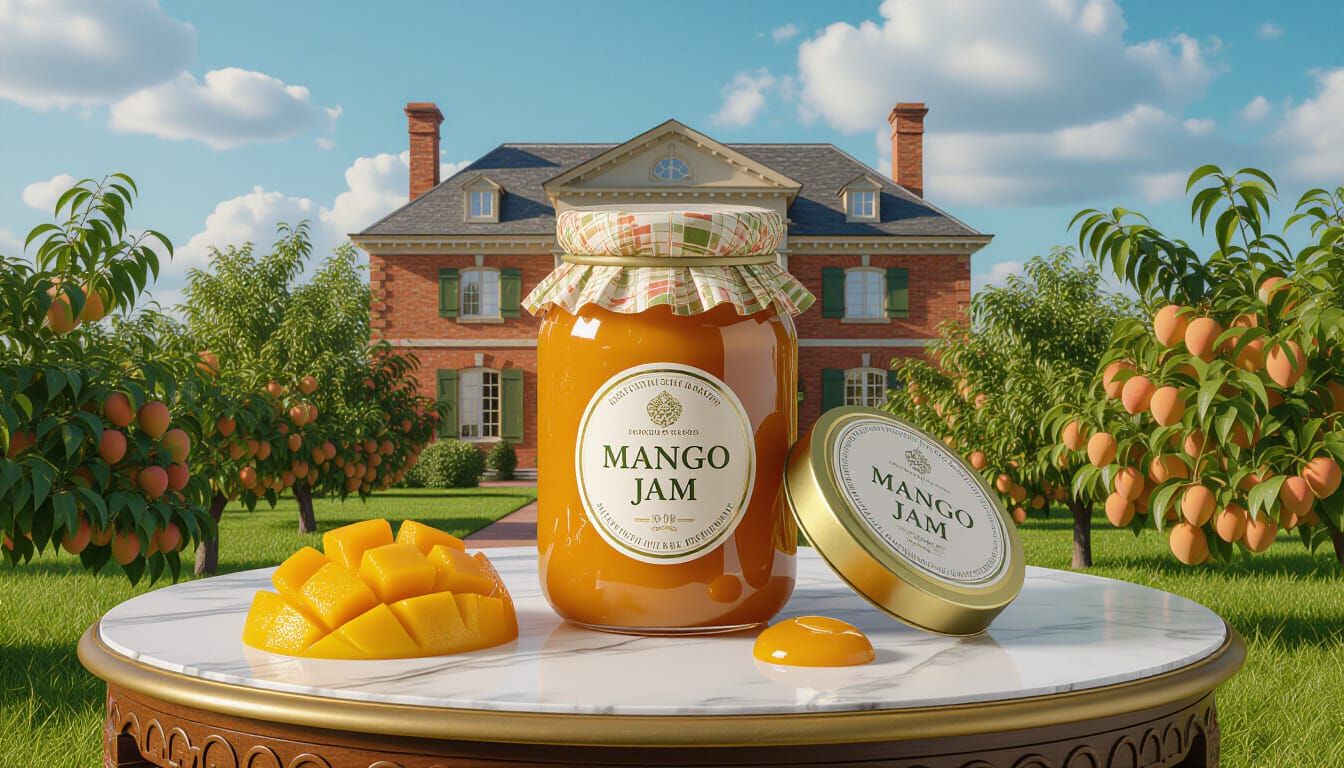 Luxurious Mango Jam Setting on Royal Table