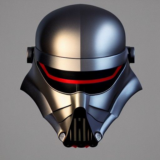 Sleek Black Star Wars Combat Mask in 3D