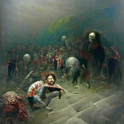 Horror Zombie Apocalypse in Doré Style