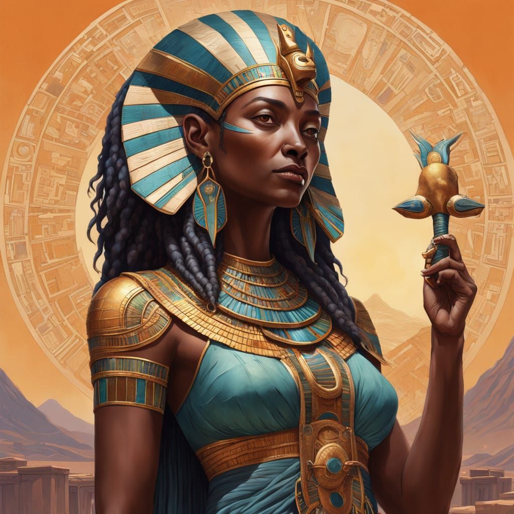 Ancient Egyptian Goddess Taweret in Hyper-Realistic Style