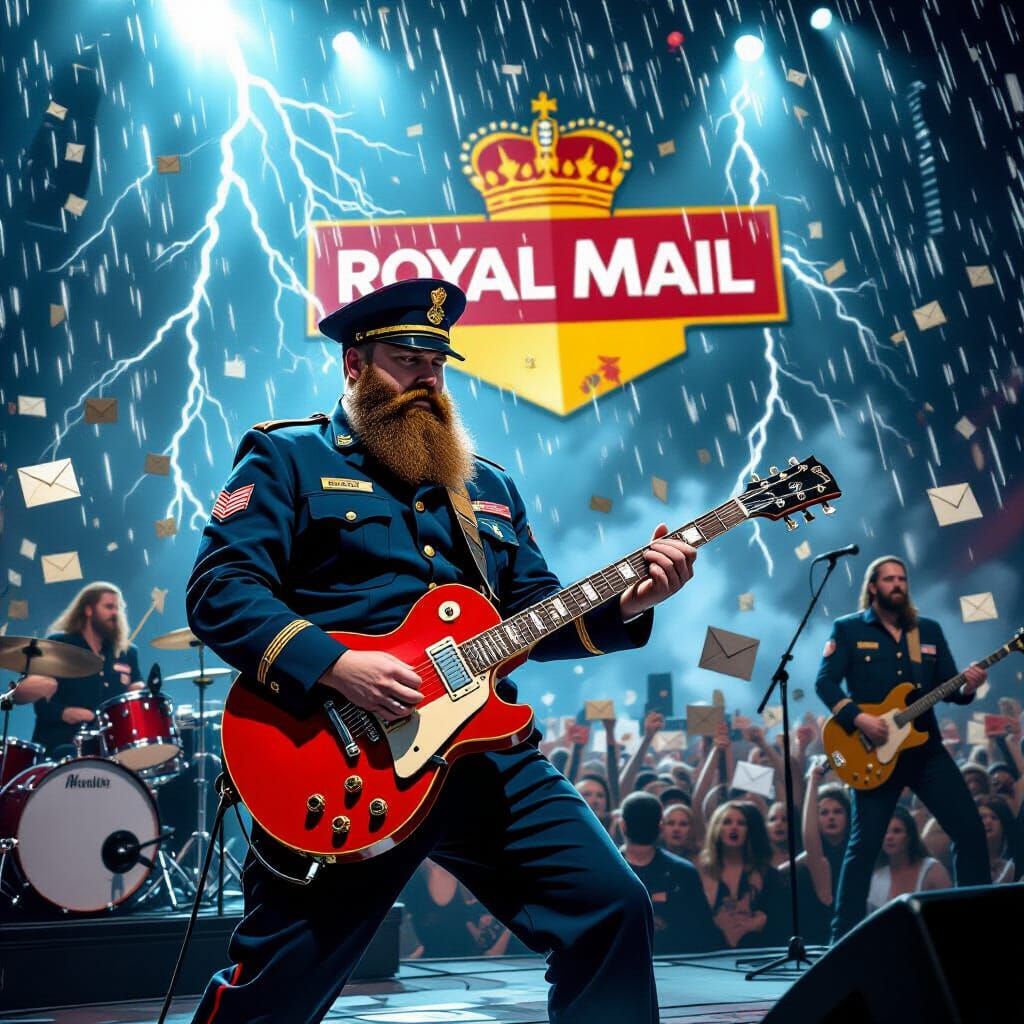 Royal Mail Postman Shreds Death Metal in Cyberpunk Style