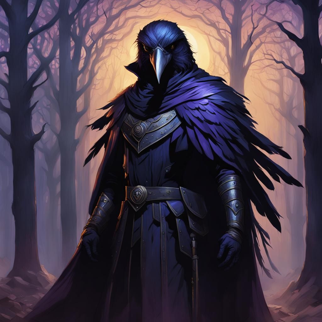 Raven Armour Figure in Dark Fantasy Style