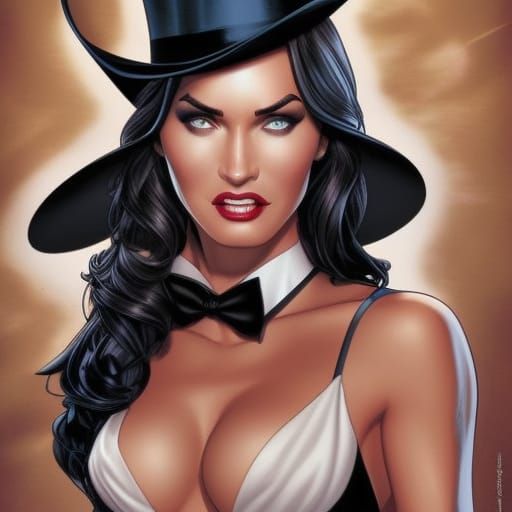 Zatanna Megan Fox Comic Book Art