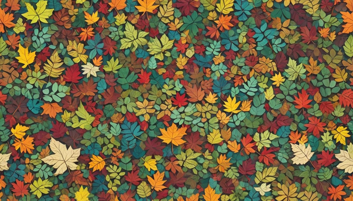 Autumn Forest Path in Layered Paper Collage