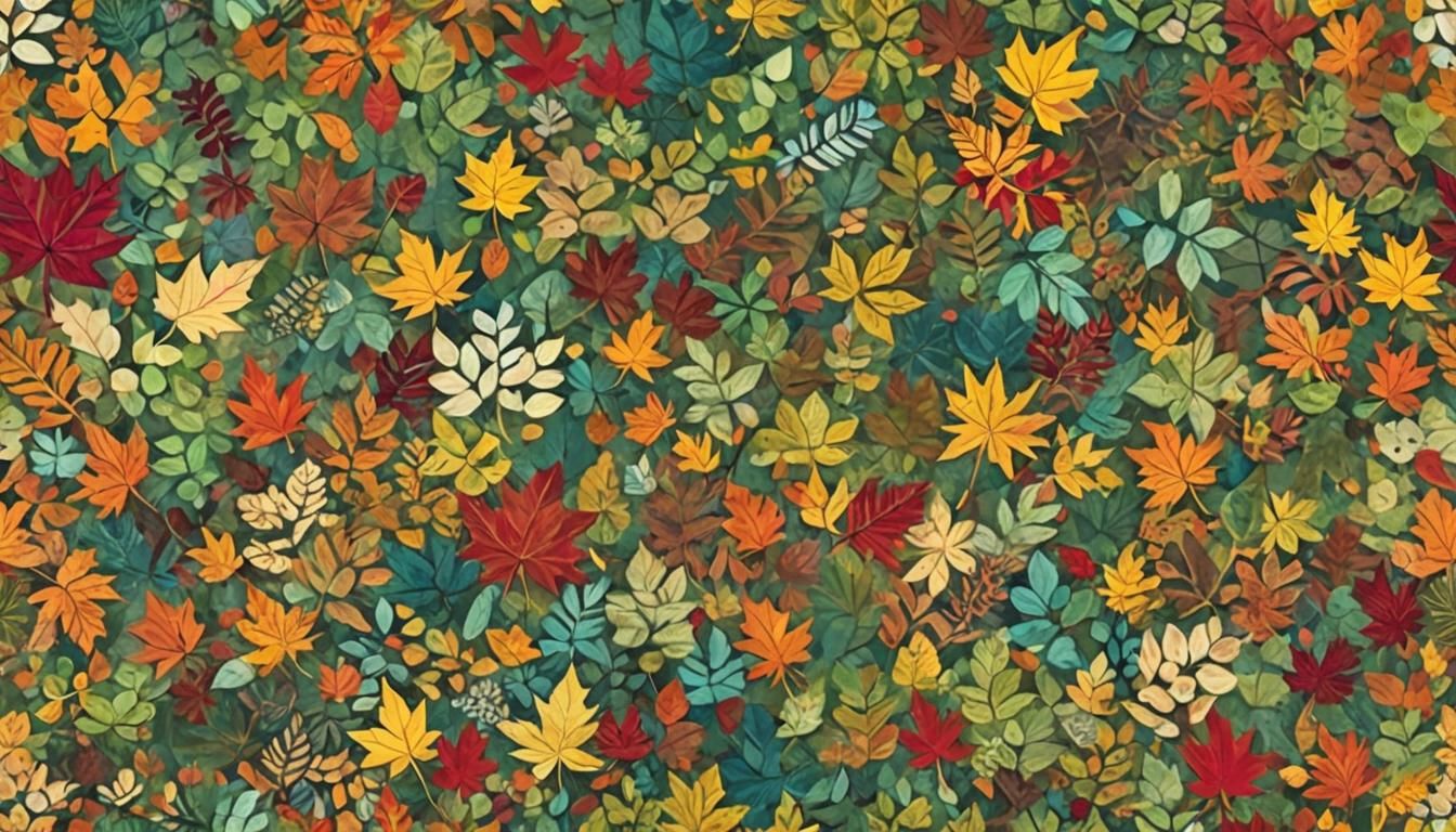 Autumn Forest Path in Layered Paper Collage