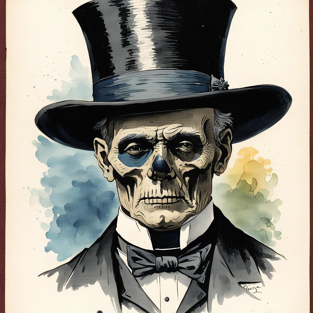 Vintage Voodoo Loa Ghede Family Portrait