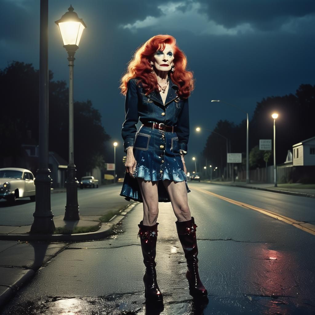 Glamorous Transvestite in Film Noir Style