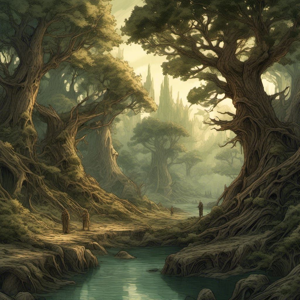 Fantasy Game Landscape in Elder Scrolls Style