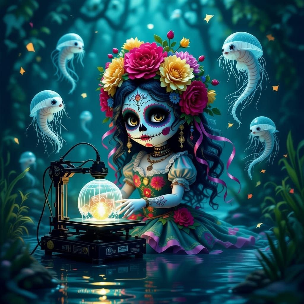 Anthropomorphic Jellyfish Birthday Party with Steampunk Prin...