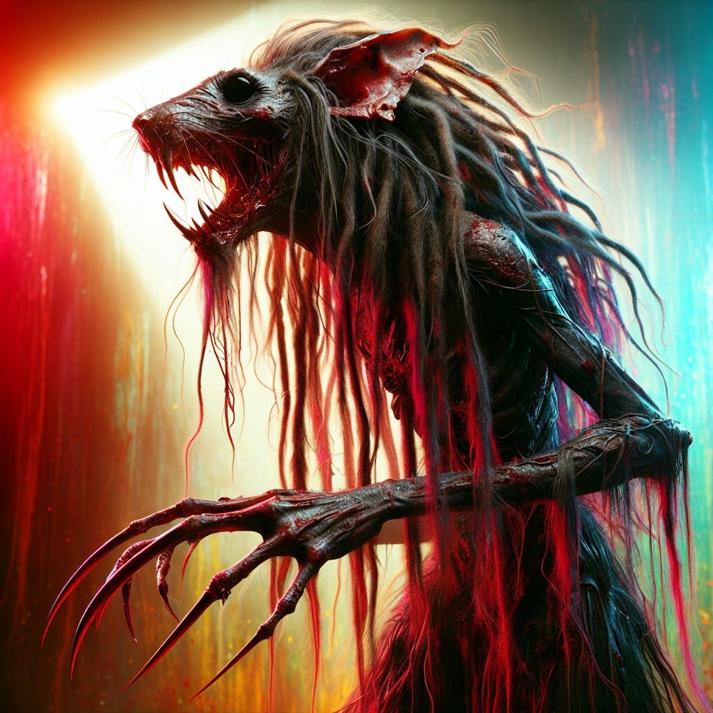 Hyperrealistic Vampire Rat Concept Art