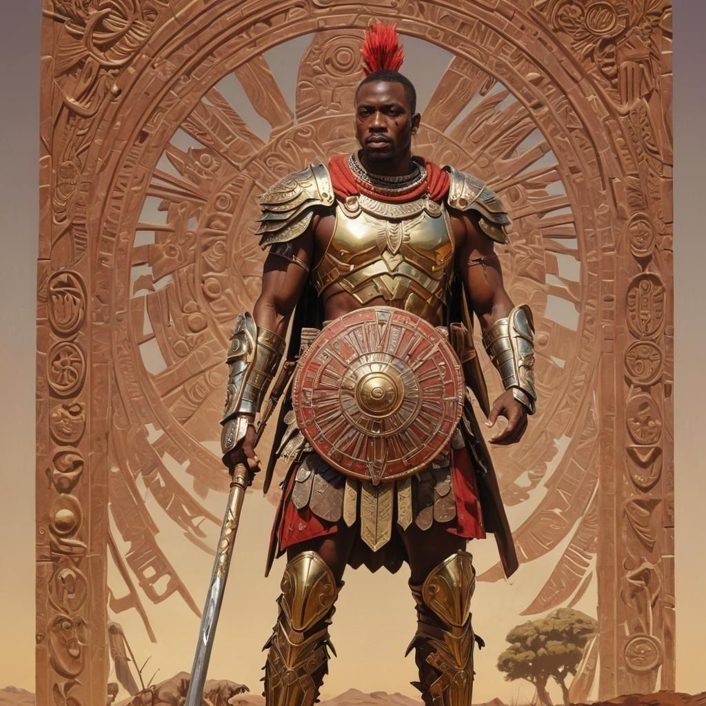 Futuristic African Warrior Concept Art