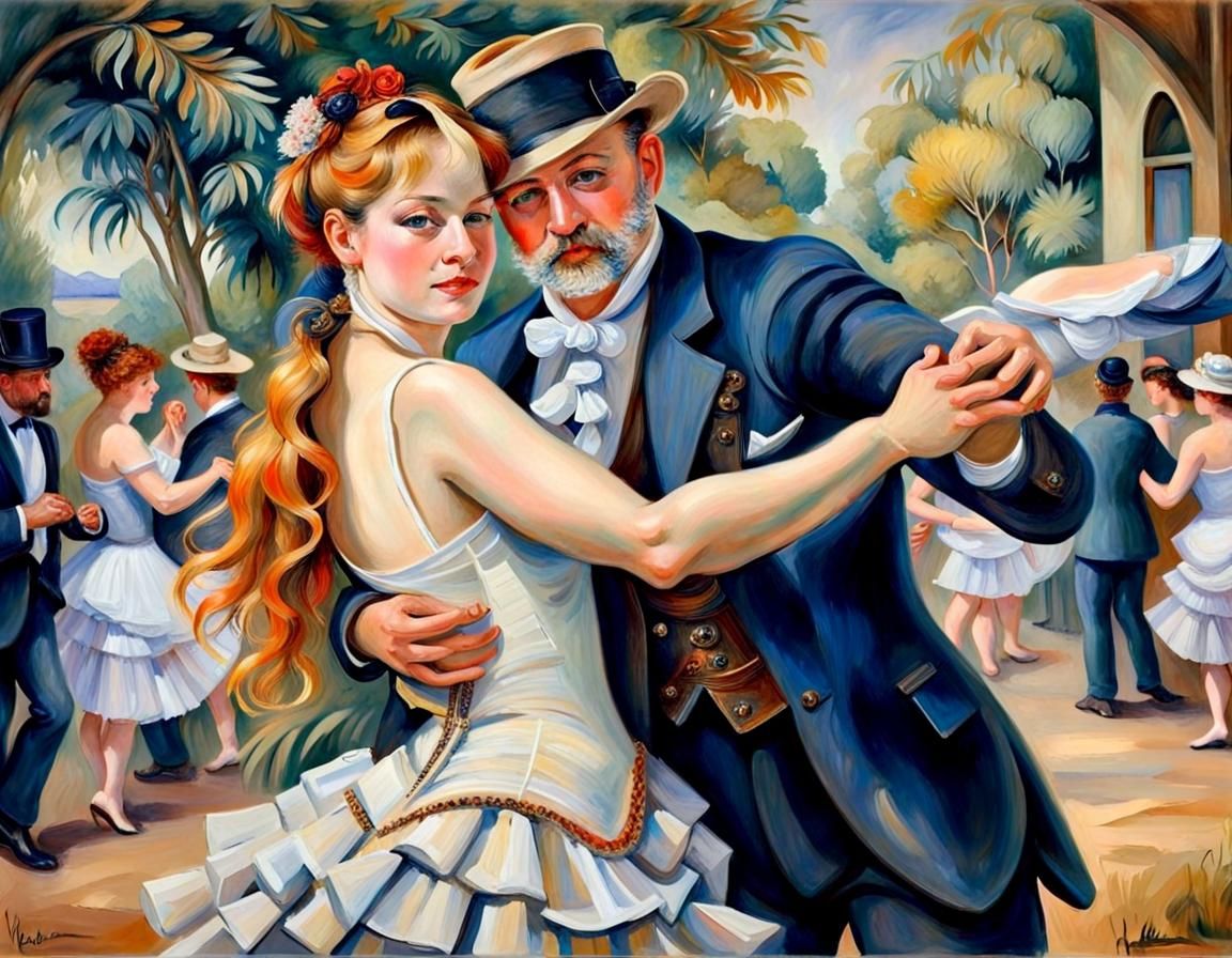 Maximalist Dancing Figure Inspired by Impressionism