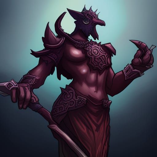 Trans-Fem D&D Character with Mimic Chest