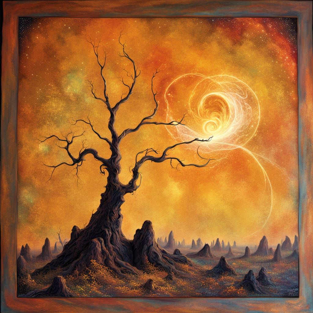 Cosmic Entity in Ethereal Void as Digital Painting